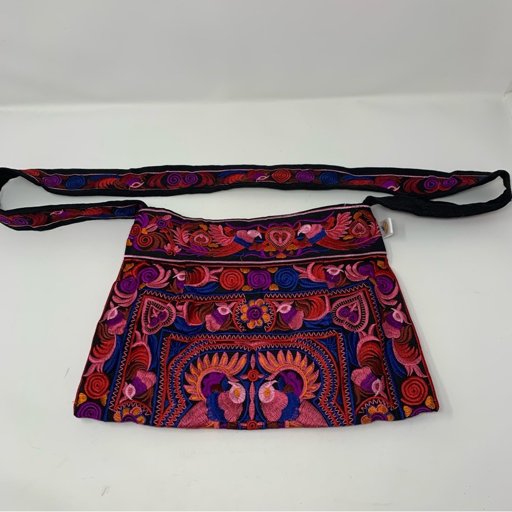 Sam Well Embroidered Handbag Purse Crossbody Shoulder Bag